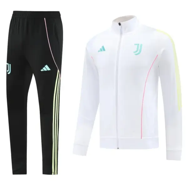 Juventus White Full zipper Jacket Tracksuit+ long pants