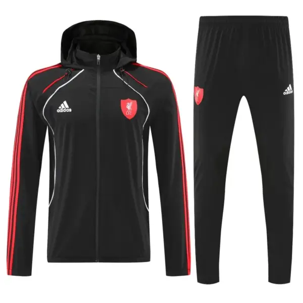 Liverpool Black Full zipper Jacket Tracksuit+ long pants
