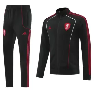 Liverpool FC Black Full zipper Jacket Tracksuit+ long pants