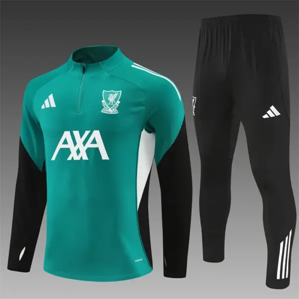Liverpool Green Half Zipper Jacket+Long Pants