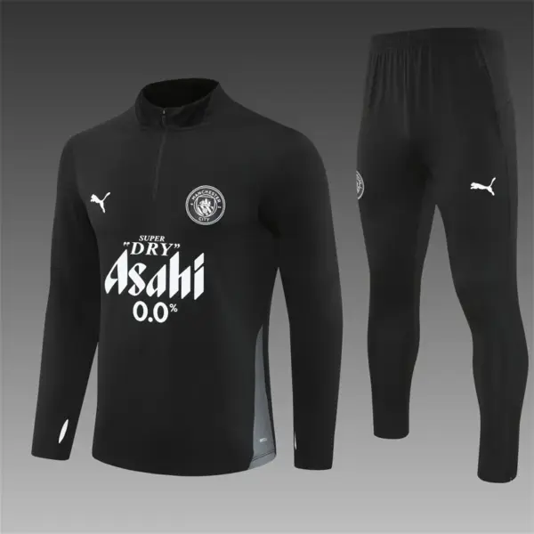 Manchester City Black Half Zipper Jacket+Long Pants