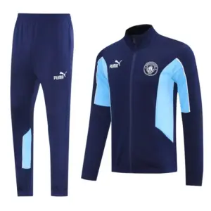Manchester City BlueNavy Full Zipper Jacket +Long Pants
