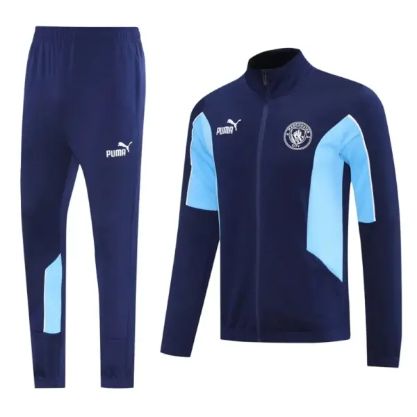 Manchester City BlueNavy Full Zipper Jacket +Long Pants