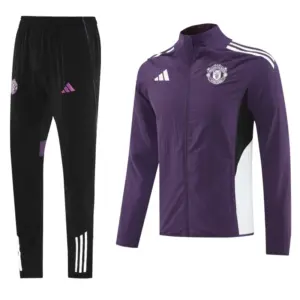 Manchester United Purple Half Zipper Jacket+Long Pants
