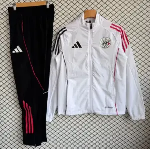 Mexico National Team White with Pink Full zipper Jacket Tracksuit+ long pants
