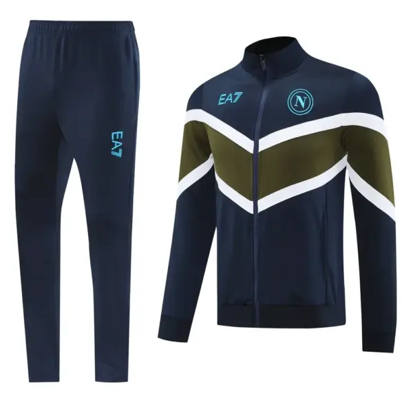 Napoli Navy Blue Full Zipper Jacket Tracksuit + Long Pants