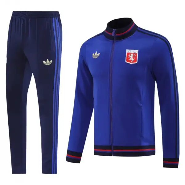 Olympique lyonnaisLyon Blue Full Zipper Jacket+Long Pants