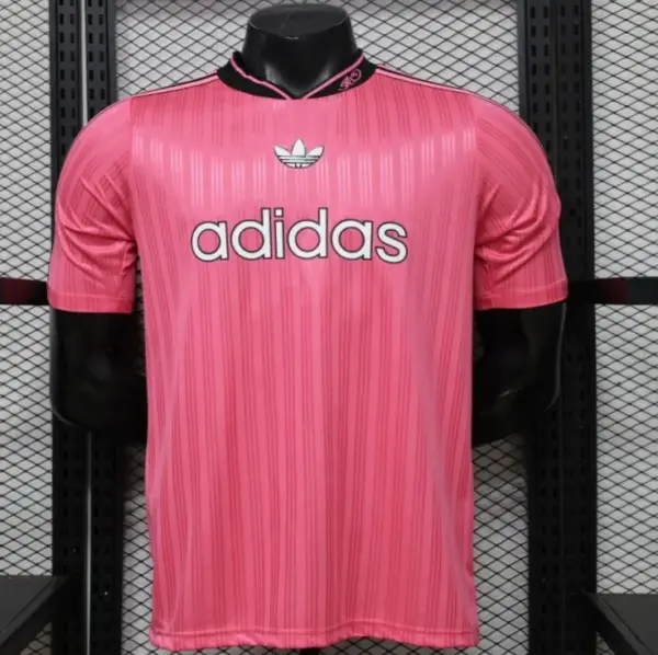 Player Version 2026 Adidas Originals Pink Stripe Retro Football Jersey