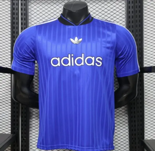 Player Version 2026 Adidas Originals Retro Style Royal Blue Stripe Football Jers