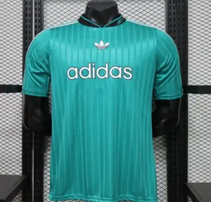 Player Version 2026 Adidas Originals Retro Style Teal Green Stripe Football Jers