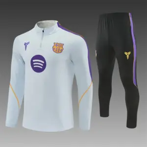 Player Version Barcelona Light GreyHalf Zipper Jacket+Long Pants