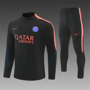 Player Version Paris Black Half Zipper Jacket+Long Pants