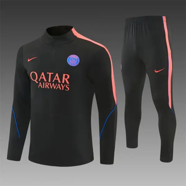 Player Version Paris Black Half Zipper Jacket+Long Pants