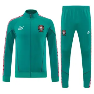 Portugal Green Full Zipper Jacket Tracksuit + Long Pants
