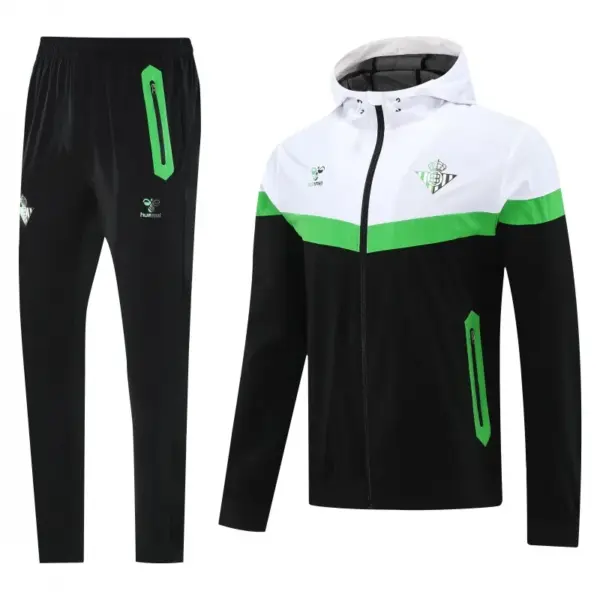 Real Betis White Black Green Full zipper Jacket Tracksuit+ long pants