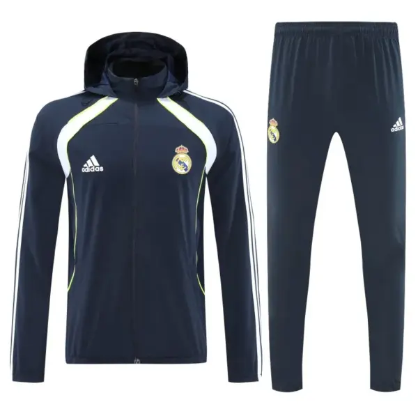 Real Madrid Navy Blue Full zipper Jacket Tracksuit+ long pants