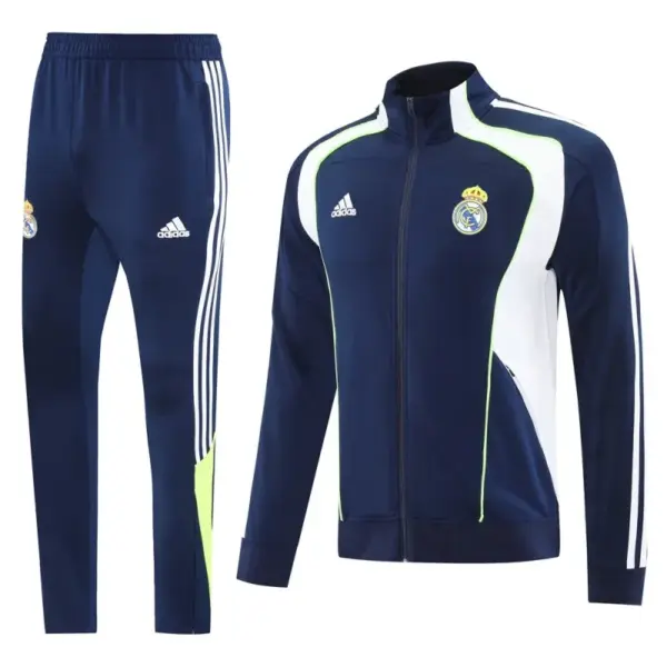 Real Madrid NavyWhite Full Zipper Jacket +Long Pants