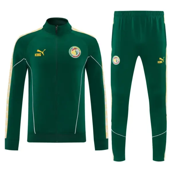 Senegal Green Full Zipper Jacket Tracksuit + Long Pants