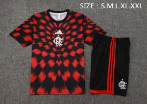 2526 Short Sleeve Flamengo Red and Black Inkjet-Flamengo