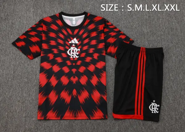 2526 Short Sleeve Flamengo Red and Black Inkjet-Flamengo