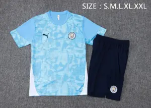 2526 Short Sleeve Manchester City Light Blue Inkjet-Manchester City