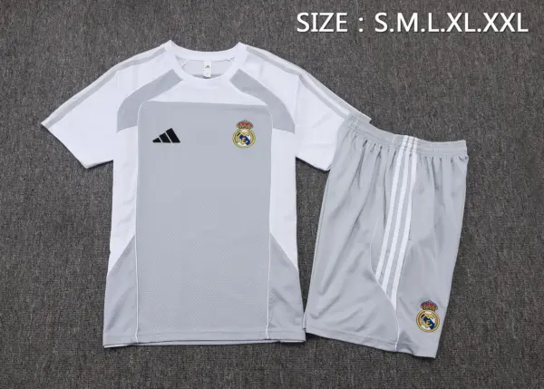 2526 Short Sleeve Real Madrid Gray-Real Madri