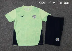 2526 short sleeve Manchester City light green inkjet--Manchester City