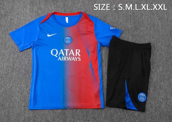 2526 short sleeve Paris blue and red inkjet-Paris