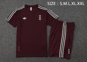 2526 short-sleeved Ajax dark maroon retro version-ajax