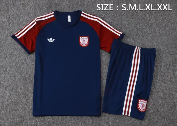 2526 short-sleeved Arsenal Baolan retro version (shoulder maroon)-Arsena