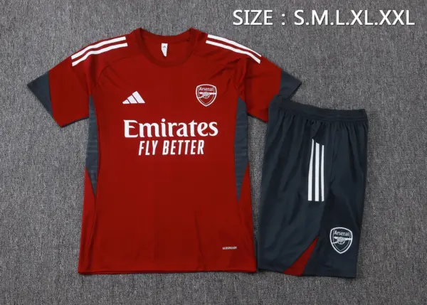2526 short-sleeved Arsenal maroon (white team logo)-Arsenal