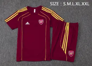 2526 short-sleeved Arsenal maroon retro version (yellow three sides)-Ars