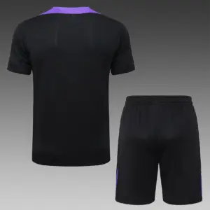 2526 short-sleeved Barcelona black (team logo purple)-Barcelona