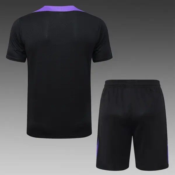 2526 short-sleeved Barcelona black (team logo purple)-Barcelona