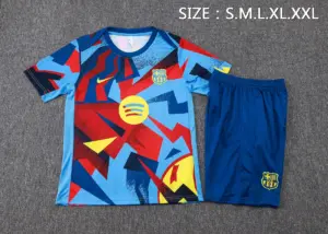 2526 short-sleeved Barcelona light blue inkjet-Barcelona