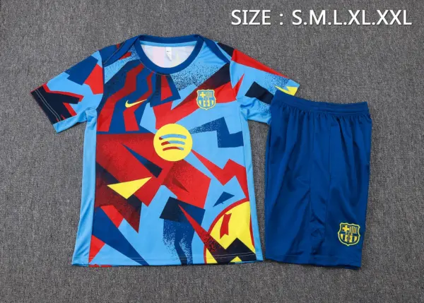 2526 short-sleeved Barcelona light blue inkjet-Barcelona