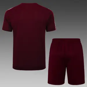 2526 short-sleeved Bayern dark maroon retro version-Bayern Munich