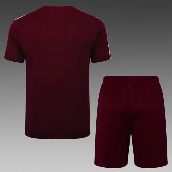 2526 short-sleeved Bayern dark maroon retro version-Bayern Munich