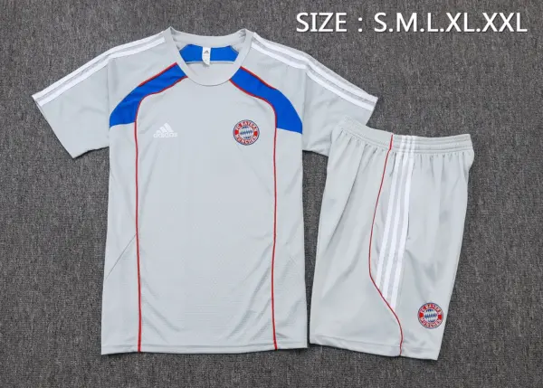 2526 short-sleeved Bayern gray retro version (color blue color)-Bayern M