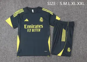 2526 short-sleeved Real Madrid dark gray (with yellow)-Real Madri