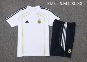2526 short-sleeved Real Madrid white (green edge)-Real Madri