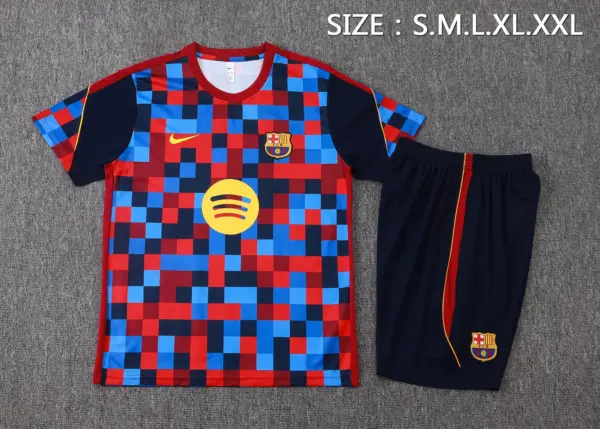 2627 short-sleeved Barcelona checkered inkjet-Barcelona