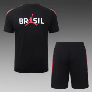 2627 short-sleeved Brazilian black (red color)-Brazil