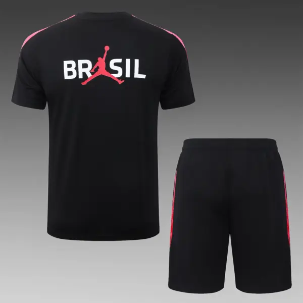 2627 short-sleeved Brazilian black (red color)-Brazil